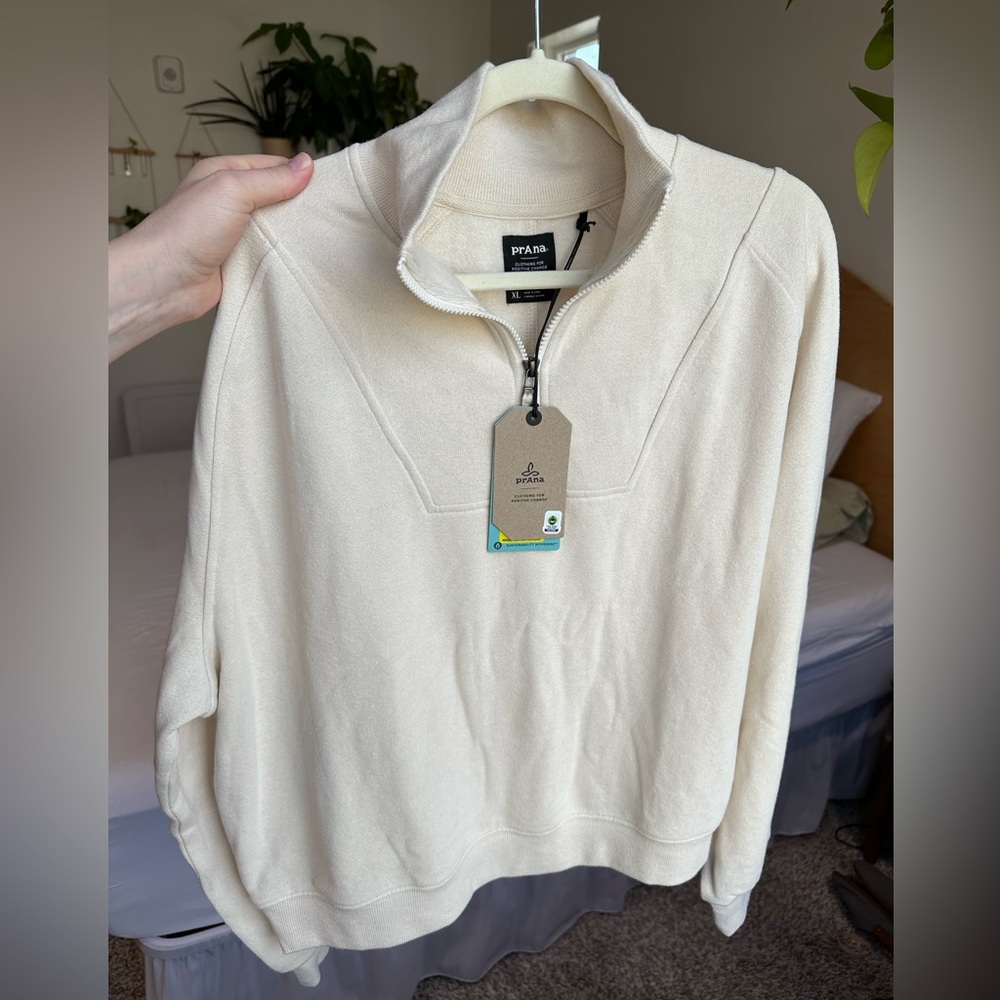 NWT Prana cozy up pullover quarter zip sweatshirt